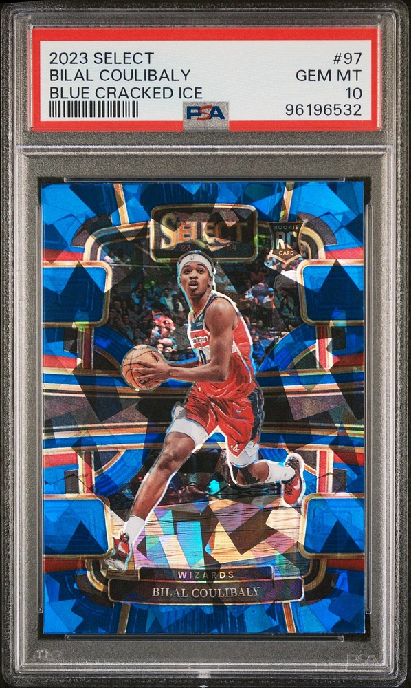 2023 Panini Select 97 Bilal Coulibaly Blue Cracked Ice PSA 10