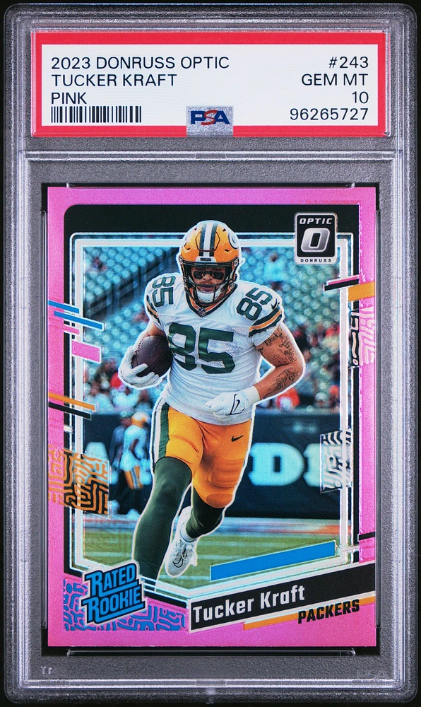 2023 Panini Donruss Optic 243 Tucker Kraft Pink PSA 10