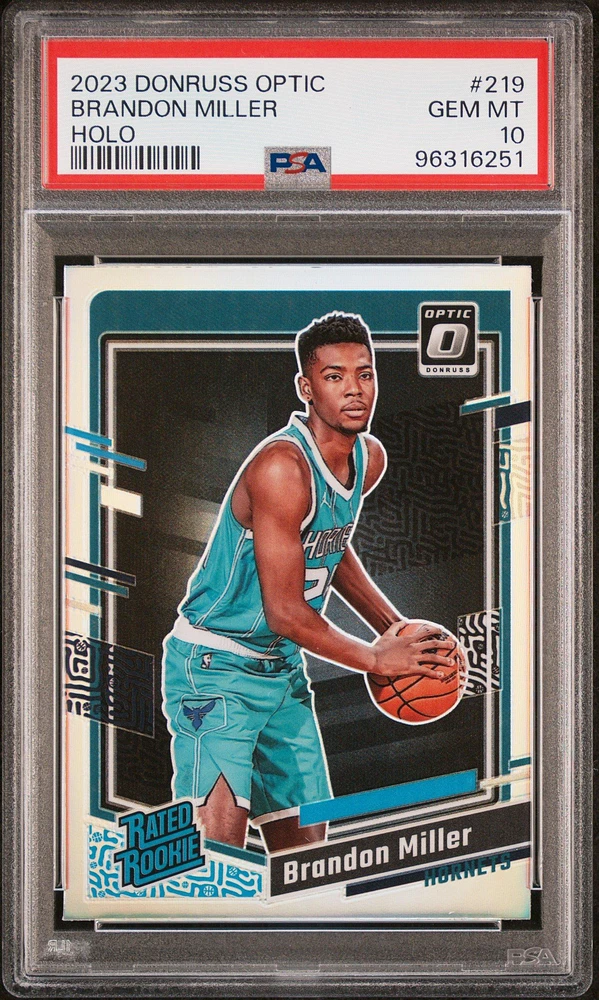2023 Panini Donruss Optic 219 Brandon Miller Holo PSA 10