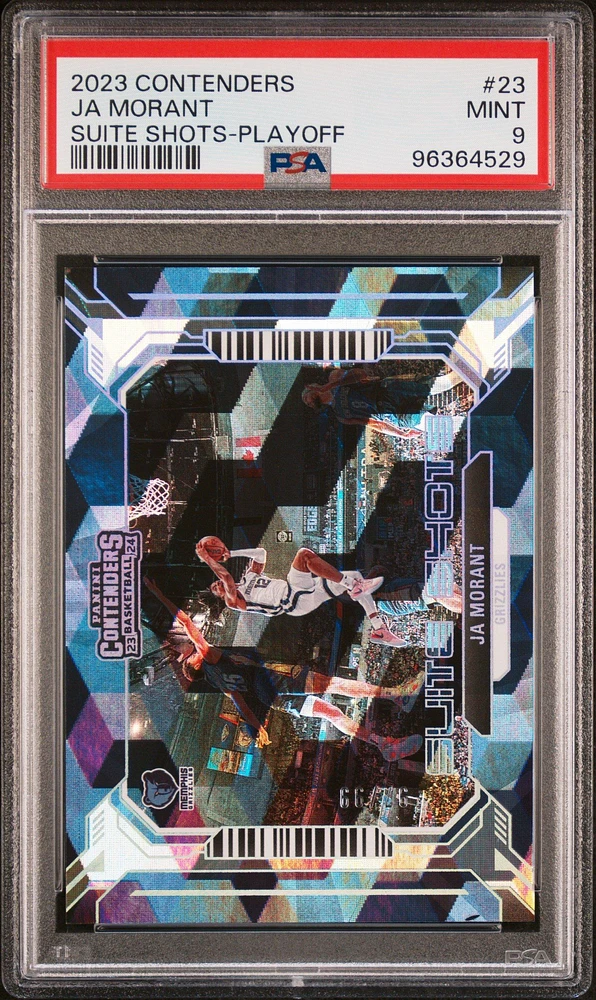 2023 Panini Contenders Suite Shots 23 Ja Morant Playoff PSA 9