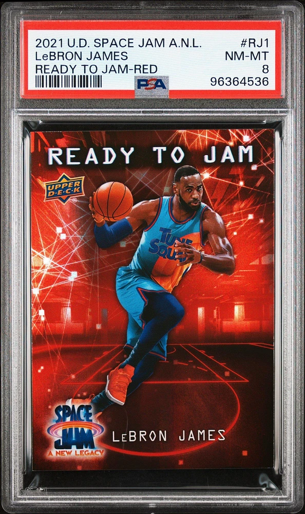 2021 Upper Deck Space Jam A New Legacy Ready To Jam Rj1 Lebron James Red PSA 8