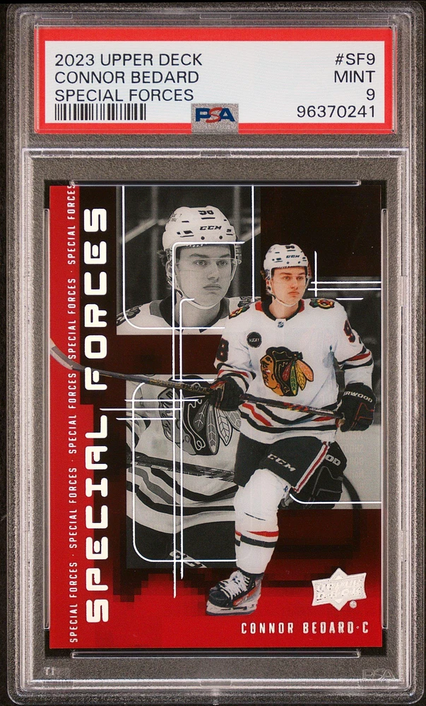 2023 Upper Deck Extended Series Special Forces Sf9 Connor Bedard PSA 9