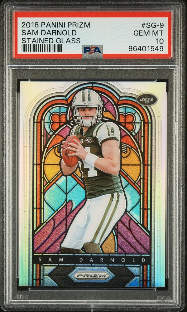 2018 Panini Prizm Stained Glass Sg-9 Sam Darnold PSA 10