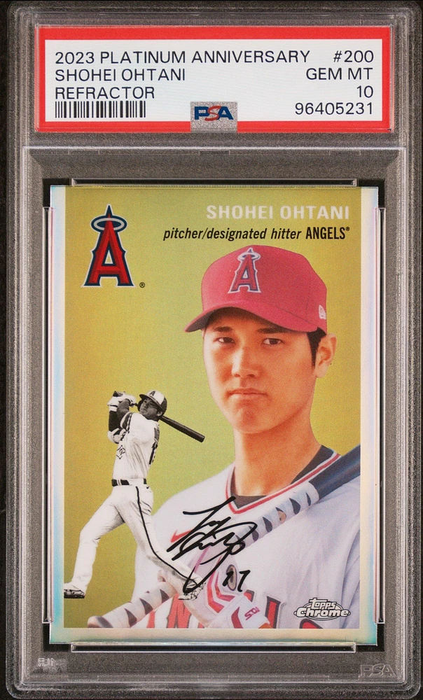 2023 Topps Chrome Platinum Anniversary 200 Shohei Ohtani Refractor PSA 10