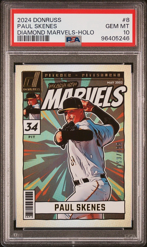 2024 Panini Donruss Diamond Marvels 8 Paul Skenes Holo PSA 10
