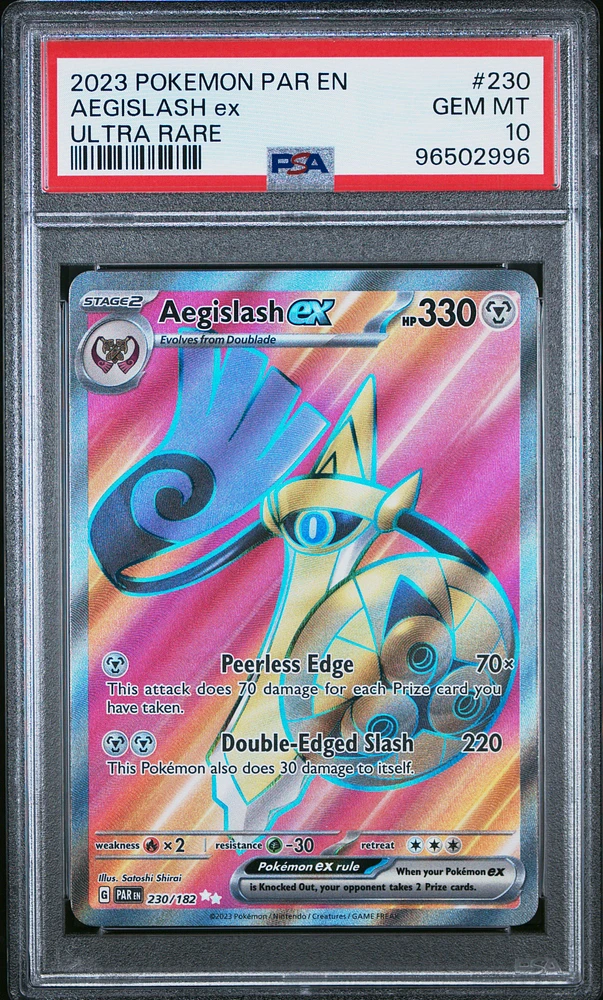 2023 Pokemon Par En-paradox Rift 230 Aegislash Ex Ultra Rare PSA 10