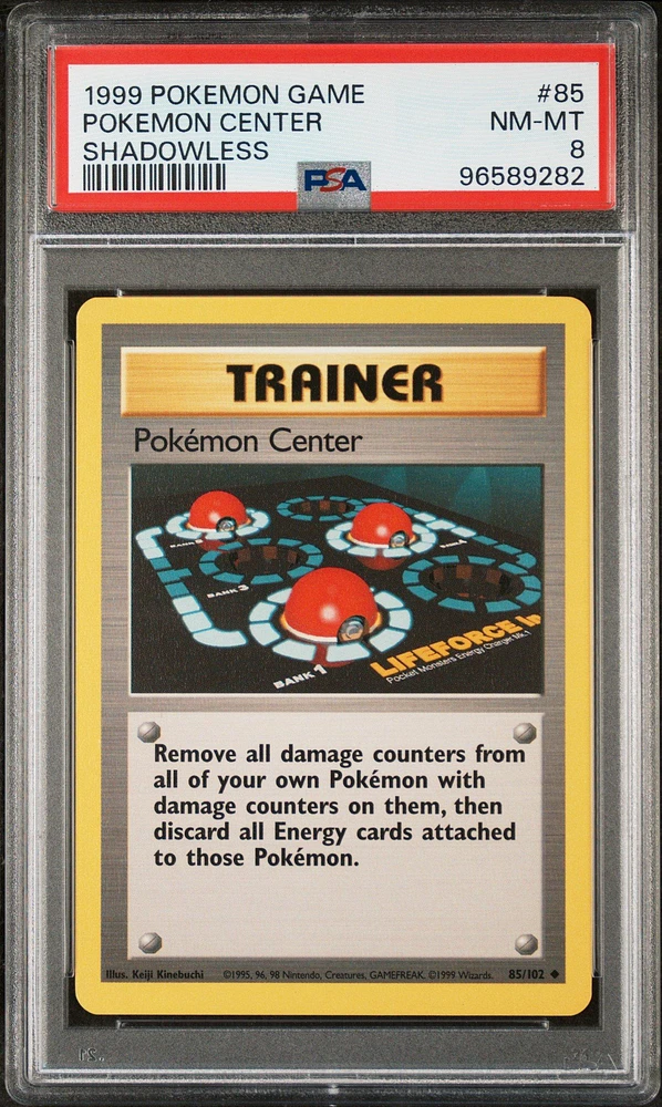 1999 Pokemon Game 85 Pokemon Center Shadowless PSA 8