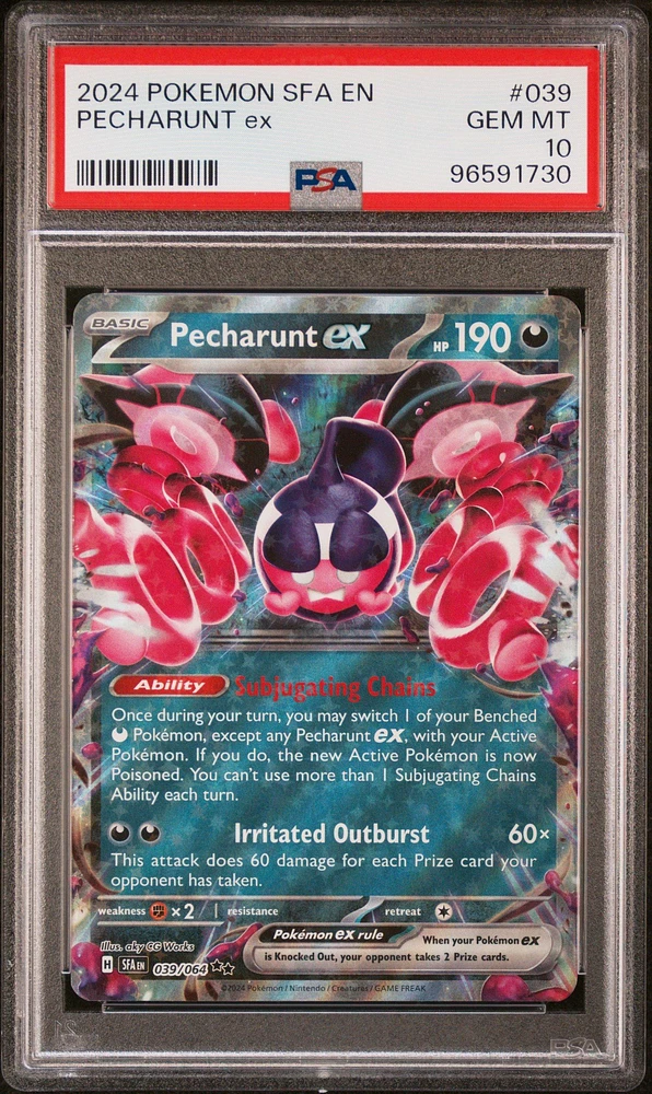 2024 Pokemon Sfa En-shrouded Fable 039 Pecharunt Ex PSA 10