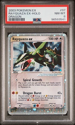 2003 Pokemon Ex Dragon 97 Rayquaza Ex-holo PSA 8
