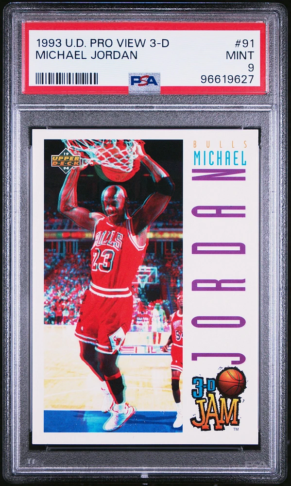 1993 Upper Deck Pro View 3-d 91 Michael Jordan PSA 9