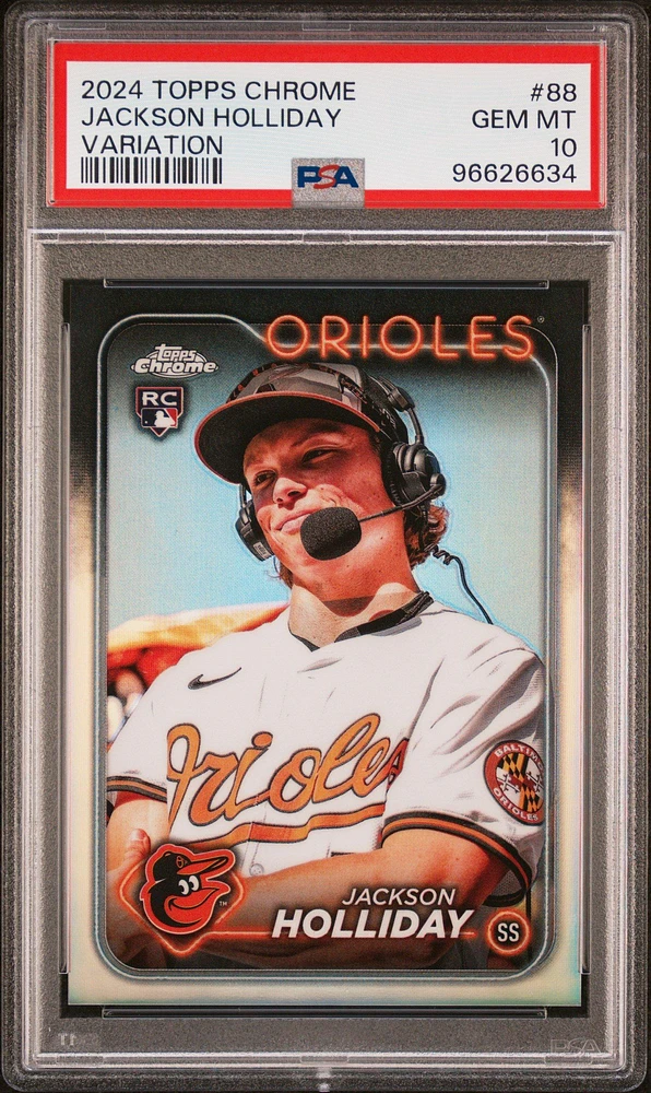2024 Topps Chrome 88 Jackson Holliday Variation PSA 10