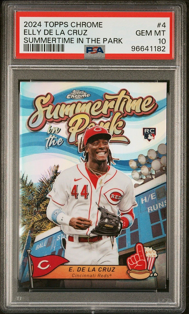 2024 Topps Chrome Summertime In The Park 4 Elly De La Cruz PSA 10