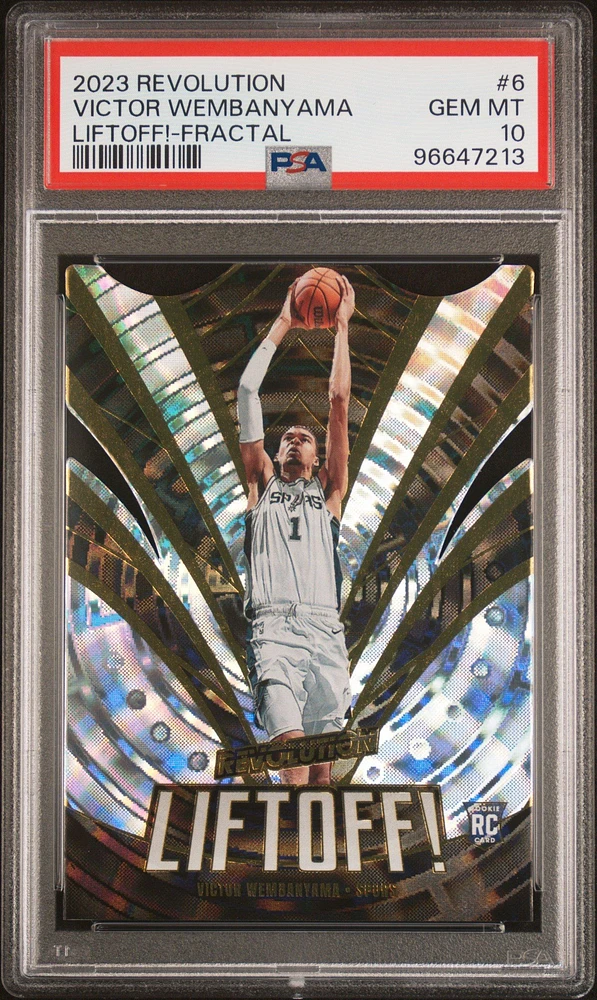 2023 Panini Revolution Liftoff! 6 Victor Wembanyama Fractal PSA 10