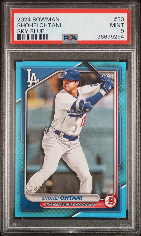 2024 Bowman 33 Shohei Ohtani Sky Blue PSA 9