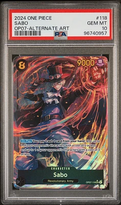 2024 One Piece Op07-500 Years In The Future 118 Sabo Alternate Art PSA 10