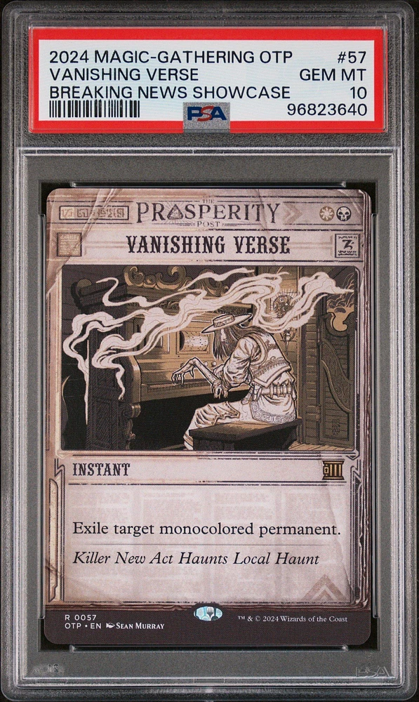 2024 Magic The Gathering Breaking News 57 Vanishing Verse Breaking News Showcase PSA 10