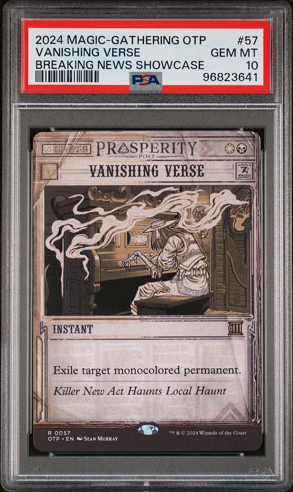 2024 Magic The Gathering Breaking News 57 Vanishing Verse Breaking News Showcase PSA 10
