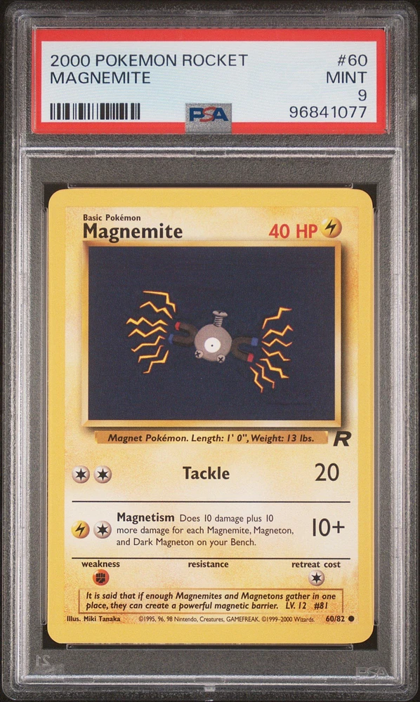 2000 Pokemon Rocket 60 Magnemite PSA 9
