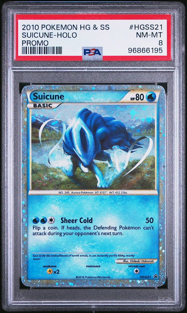 2010 Pokemon Heartgold & Soulsilver Promo Hgss21 Suicune-holo PSA 8
