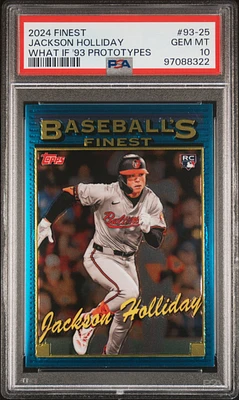 2024 Topps Finest What If 1993 Finest Prototypes 93-25 Jackson Holliday PSA 10