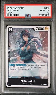 2024 One Piece Starter Deck-3d2y 007 Nico Robin PSA 10