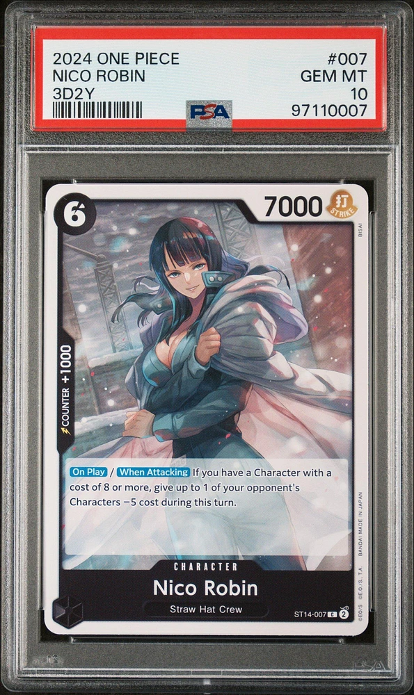 2024 One Piece Starter Deck St14-3d2y 007 Nico Robin PSA 10