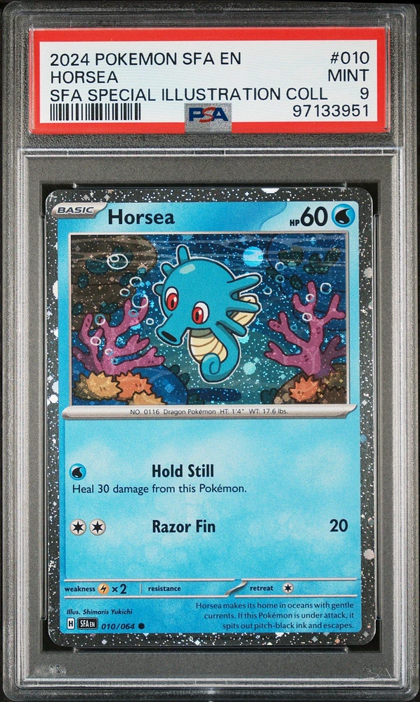 2024 Pokemon Sfa En-shrouded Fable 010 Horsea Shrouded Fable Special Illustration Collection PSA 9