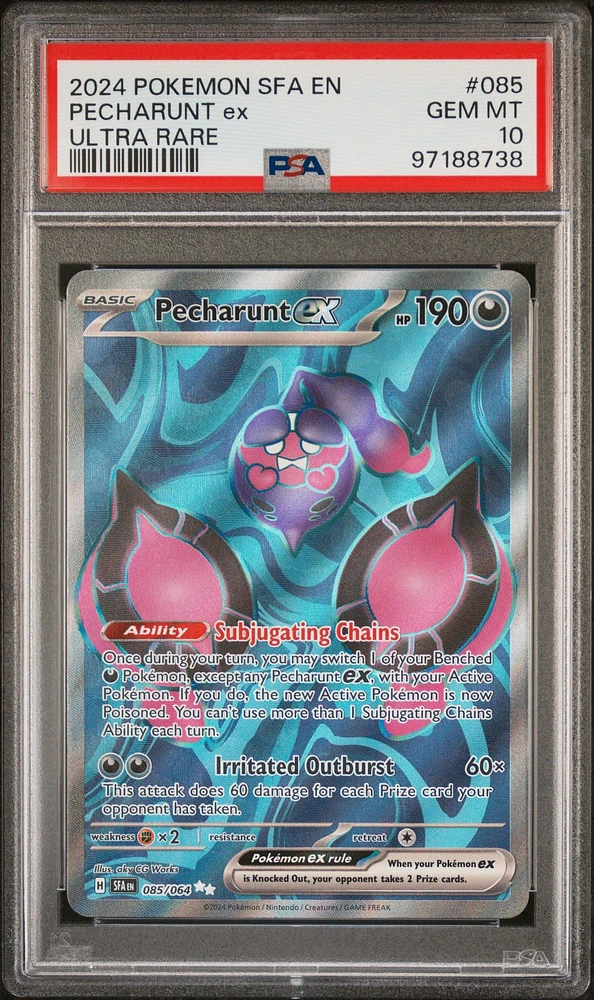 2024 Pokemon Sfa En-shrouded Fable 085 Pecharunt Ex Ultra Rare PSA 10