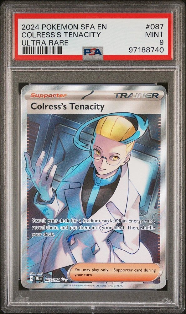 2024 Pokemon Sfa En-shrouded Fable 087 Colress's Tenacity Ultra Rare PSA