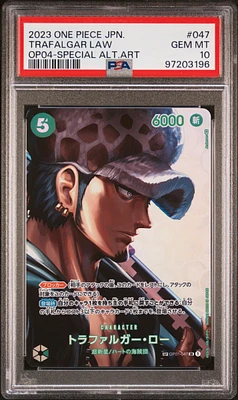 2023 One Piece Japanese Kingdoms Of Intrigue 047 Trafalgar Law Special Alternate Art PSA 10