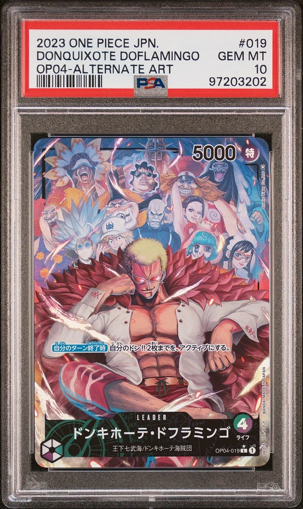 2023 One Piece Japanese Kingdoms Of Intrigue 019 Donquixote Doflamingo Alternate Art PSA 10