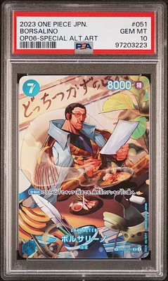 2023 One Piece Japanese Wings Of The Captain 051 Borsalino Special Alternate Art PSA 10