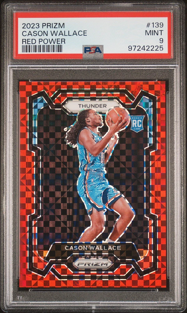 2023 Panini Prizm 139 Cason Wallace Red Power PSA 9