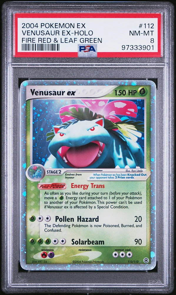 2004 Pokemon Ex Fire Red & Leaf Green 112 Venusaur Ex-holo PSA 8