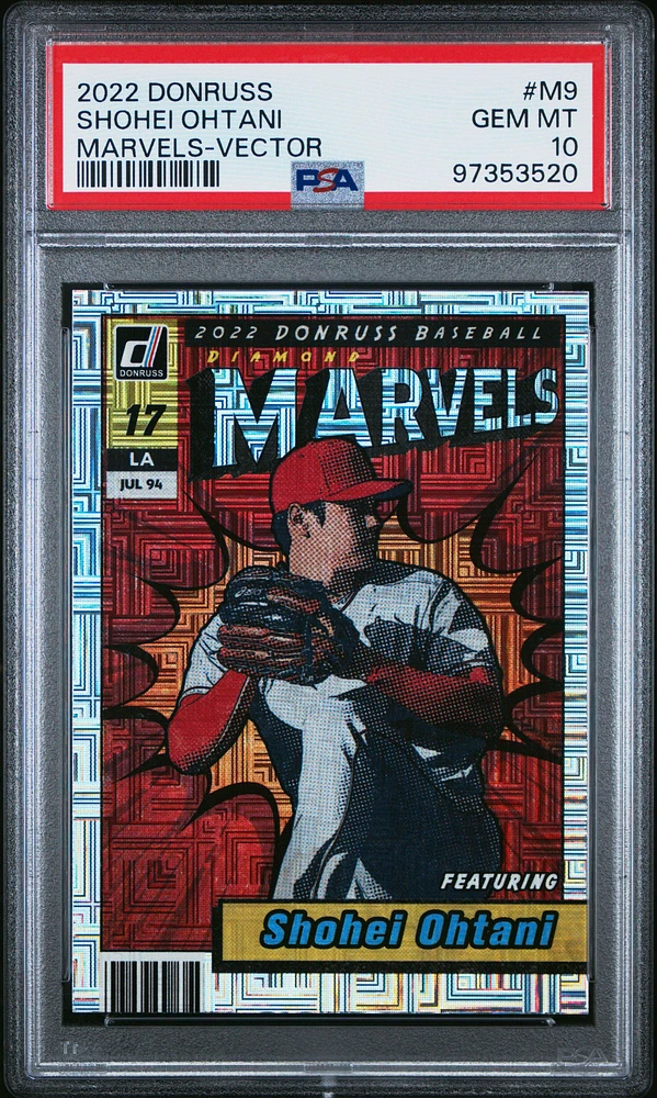 2022 Panini Donruss Marvels M9 Shohei Ohtani Vector PSA 10