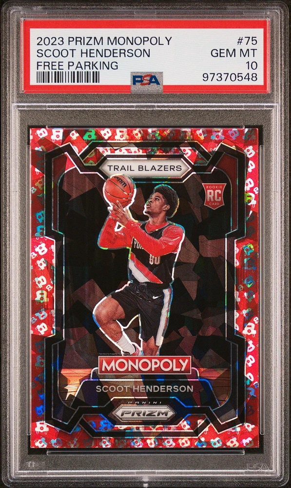 2023 Panini Prizm Monopoly 75 Scoot Henderson Free Parking PSA 10