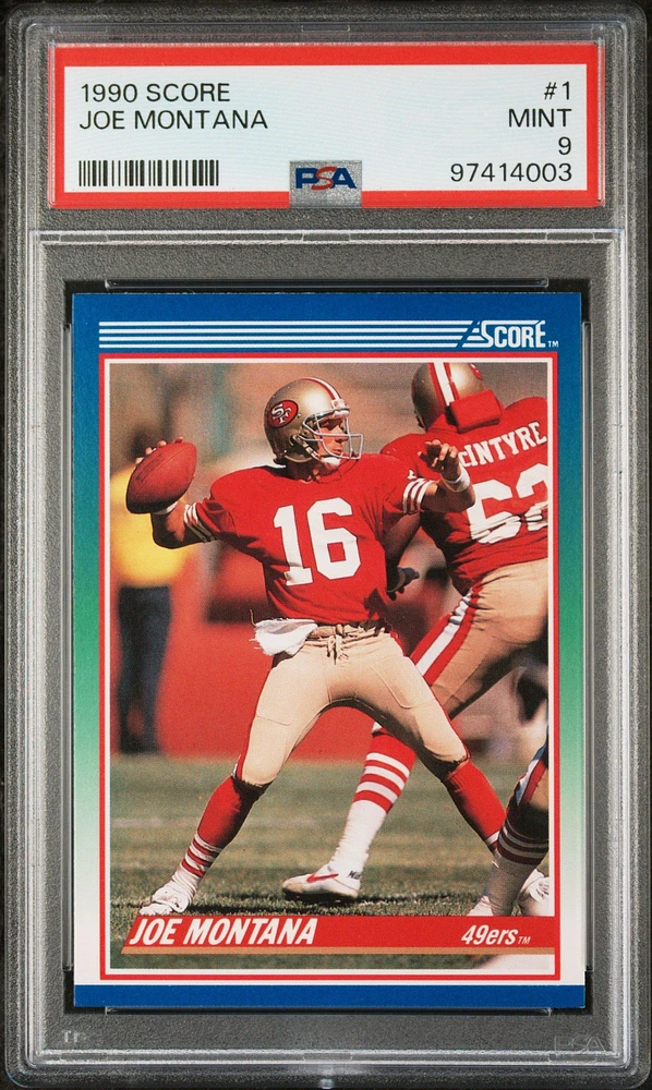 1990 Score 1 Joe Montana PSA 9