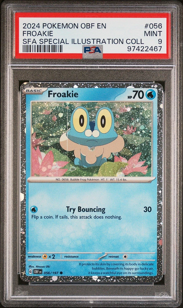 2024 Pokemon Obf En-obsidian Flames 056 Froakie Shrouded Fable Special Illustration Collection PSA 9