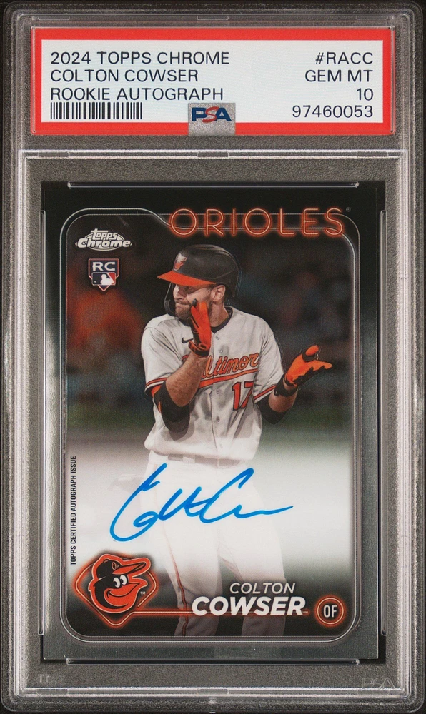 2024 Topps Chrome Rookie Autographs Racc Colton Cowser PSA