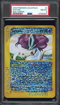 2003 Pokemon Aquapolis Box Topper 8 Suicune PSA 8