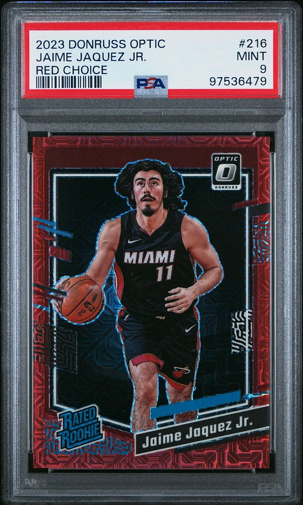 2023 Panini Donruss Optic 216 Jaime Jaquez Jr. Red Choice PSA 9