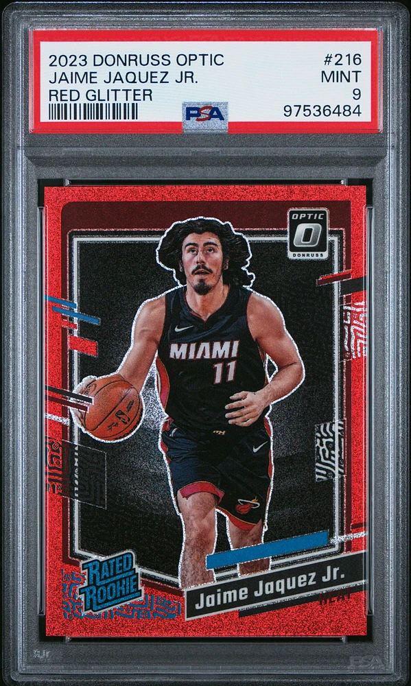 2023 Panini Donruss Optic 216 Jaime Jaquez Jr. Red Glitter PSA 9
