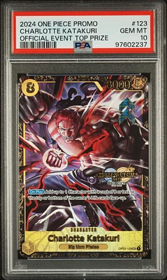 2024 One Piece Promos 123 Charlotte Katakuri Official Event Top Prize PSA 10