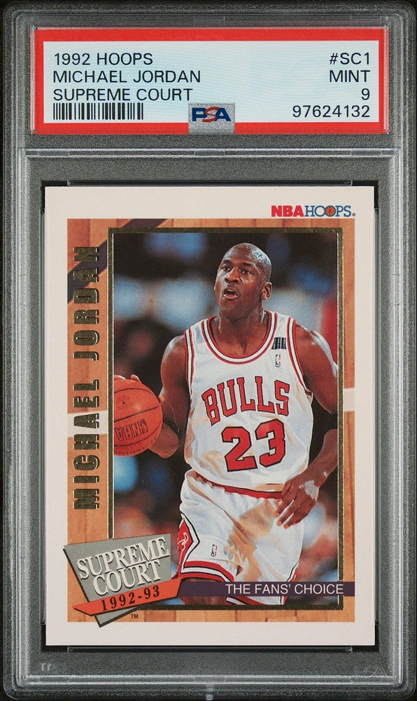 1992 Hoops Supreme Court Sc1 Michael Jordan PSA 9