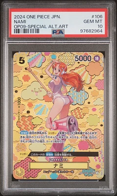 2024 One Piece Japanese Emperors In The New World 106 Nami Special Alternate Art PSA 10