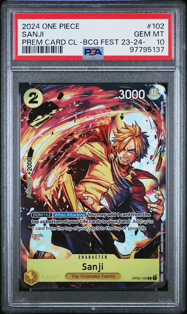 2024 One Piece Premium Card Collection -bandai Card Games Fest 23-24 Edition- 102 Sanji PSA 10