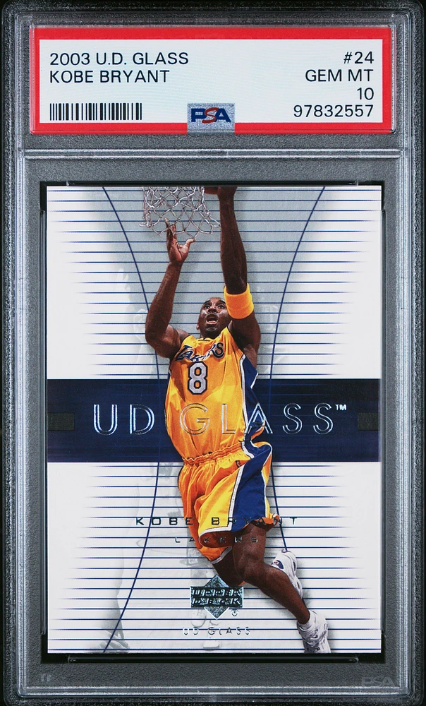 2003 Upper Deck Glass 24 Kobe Bryant PSA 10