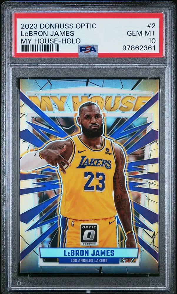2023 Panini Donruss Optic My House 2 Lebron James Holo PSA 10