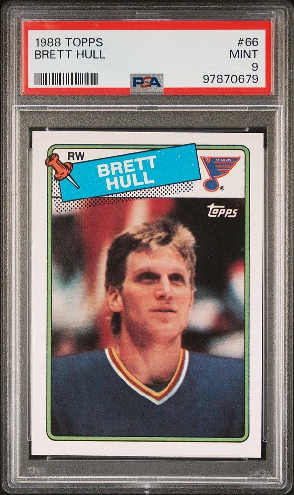 1988 Topps 66 Brett Hull PSA 9