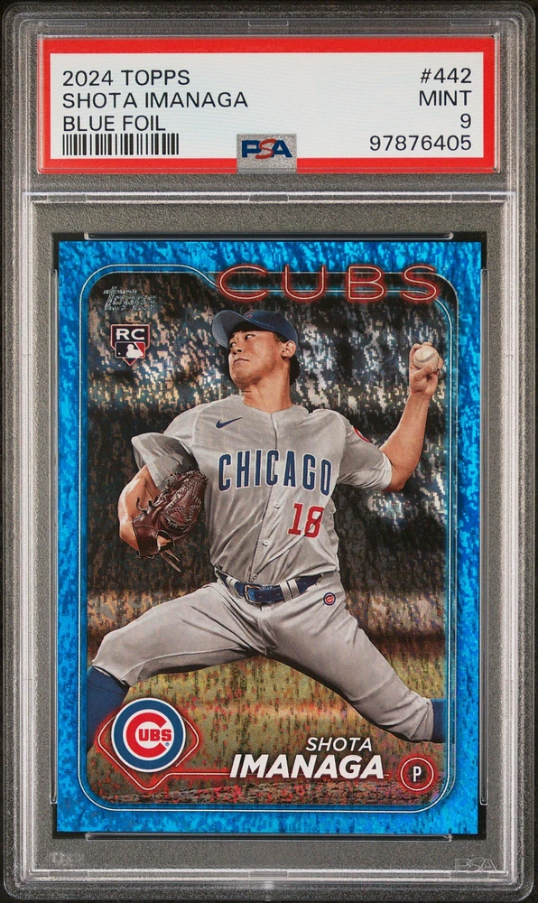 2024 Topps 442 Shota Imanaga Blue Foil PSA 9
